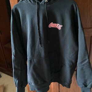 Coca Cola Black Hoodie Sweatshirt Classic Design